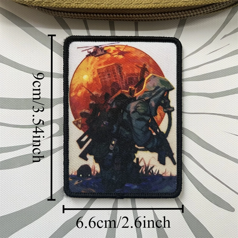 ملصق حقيبة ظهر Stalker Morale التكتيكي المطبوع بخطاف وحلقة للملابس العسكرية للجيش