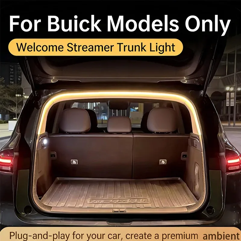 

LED Rear Trunk Light Bar For Buick Velite 6 E5 E4 Excelle XT White Warm White Car Trunk Modified Atmosphere Lamp