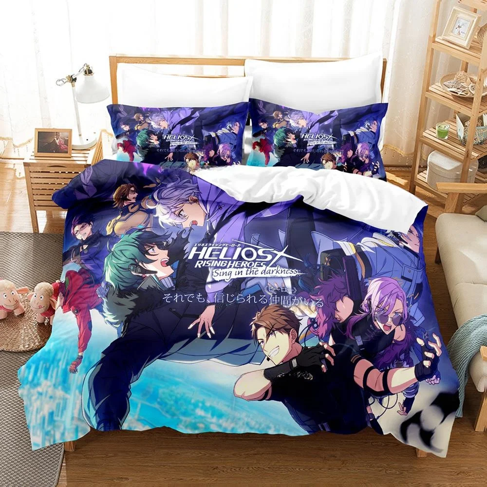 3d desenhos animados jogo helios subindo heróis conjunto de cama único gêmeo completo rainha king size conjunto adulto criança quarto conjuntos capa edredão