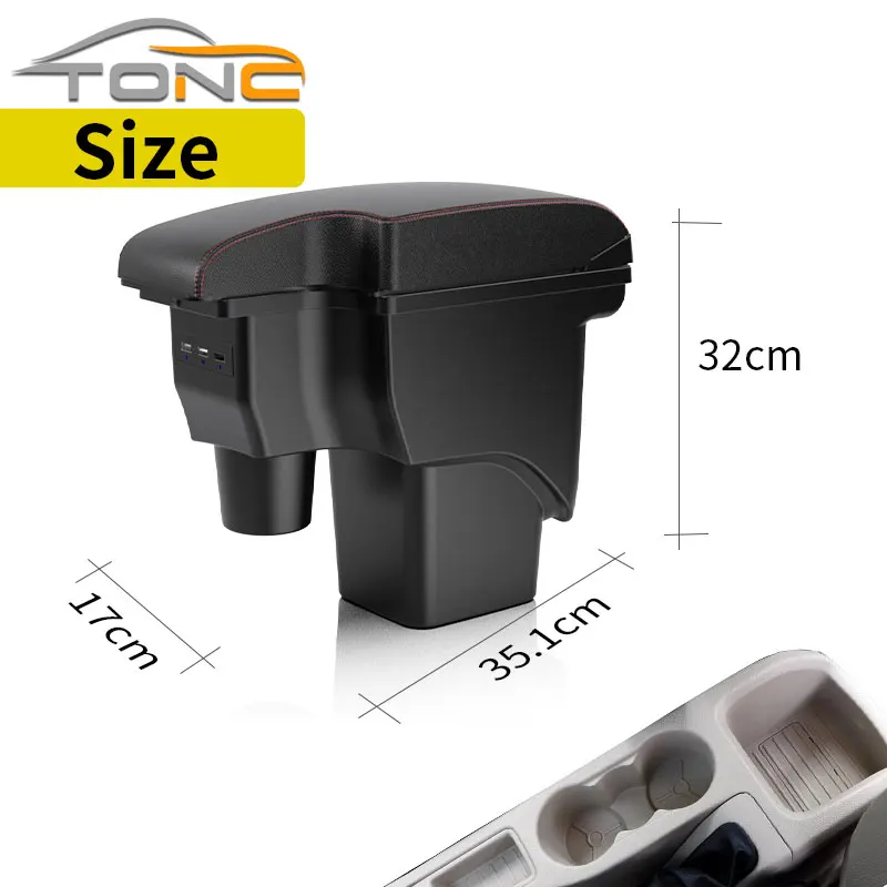 Do Ford Focus 2 Podłokietnik do Ford Focus mk2 Podłokietnik samochodowy Akcesoria samochodowe Szczegóły wnętrza Części modernizacyjne Schowek USB — zdjęcie 3