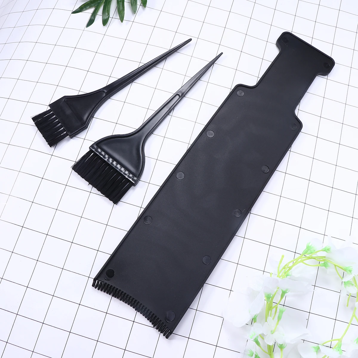 

3pcs Hair Kit Coloring Hairdressing Tint Comb Comb Brush Quick Dye Protect Scalp Easy Clean Salon Home Hairdressing Tint Tool