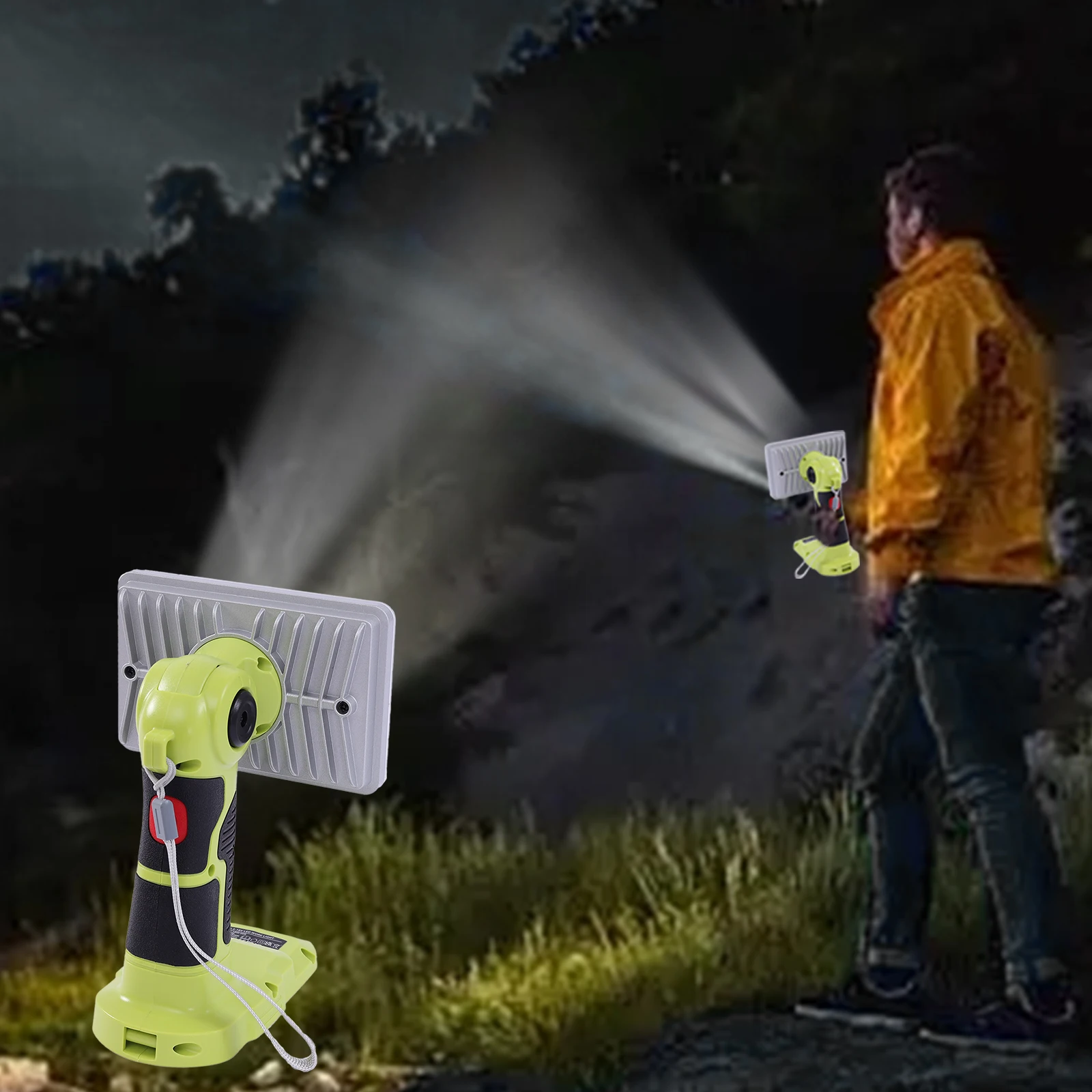 

18V 18W LED Lighting Work Light Flashlight Spotlight Floodlight Equipment 2000LM