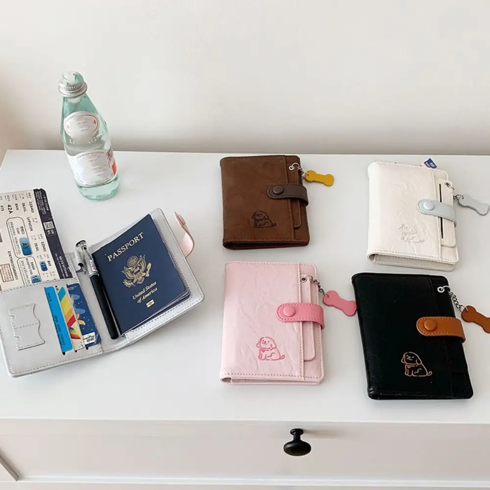 

Портативный держатель для карт, сумка для паспорта из искусственной кожи, милый щенок, обложка для паспорта, зажим для паспорта, держатель для билетов, дорожный кошелек для регистрации самолета, мужской кошелек