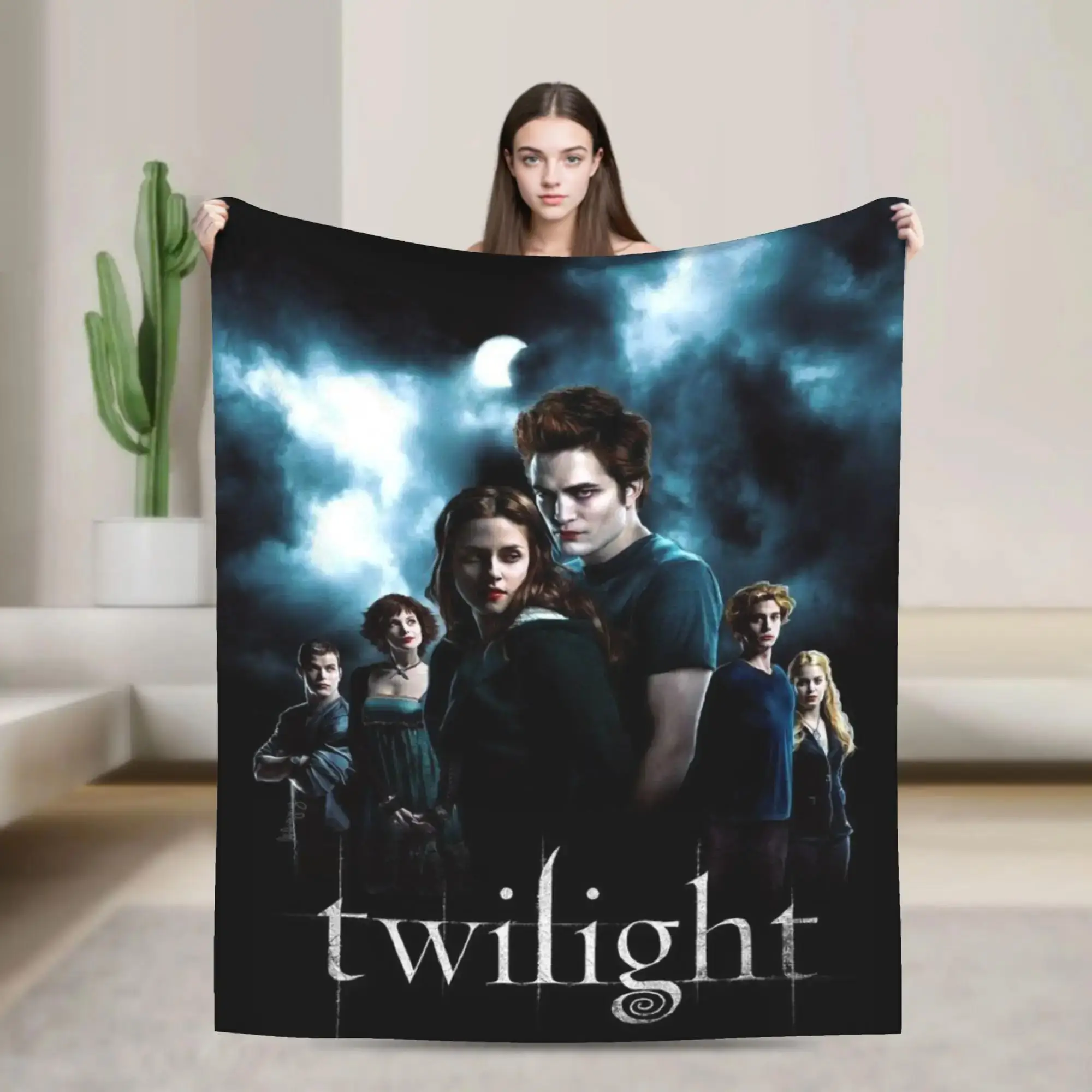

The Twilight Edward Bella Flannel Blanket Super Soft Throw for Home Decor Camping Aesthetic Bedspread Sofa Bed Cover