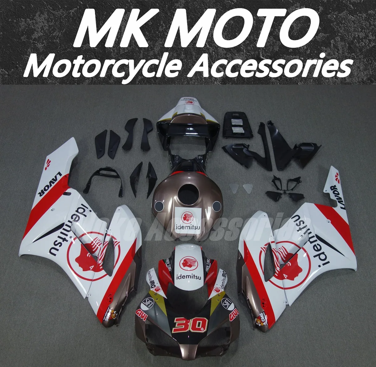 

Moke moto Motorcycle Fairings Kit Fit For Cbr1000rr 2004-2005 Bodywork Set High Quality ABS Injection New Red White brown