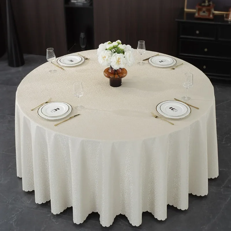 European Waterproof, Oil Resistant, and Washable Tablecloth for Hotel and Household Large Round Tables and Dining Tables