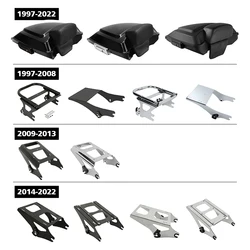 Motorcycle Razor Trunk Backrest Pad Mounting Rack Fit For Harley 1997-2022 Road King Street Electra Glide FLHT FLTRX
