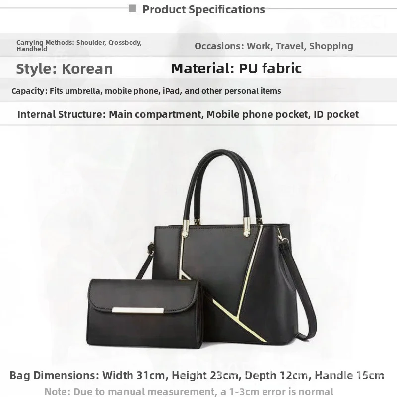

New 2024 Women's Large Capacity Handbag Vintage European Style PU Shoulder Crossbody Bag