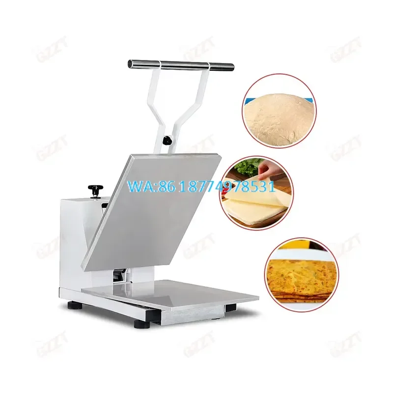 Wmwmnu for Dual Aluminum Plate Heating Clamshell Commercial Heat Dough Press Manual Hand Pizza Dough Flattening