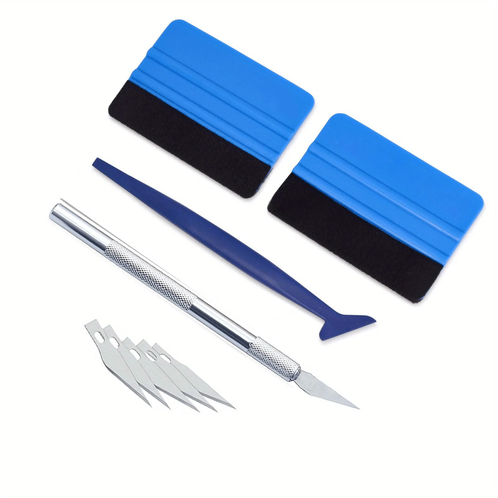4pcs Car Vinyl Wrap Tool Kit Window Tint Squeegee Set Large Square Film Scraper for Auto Paint Protection Film Car Accessories