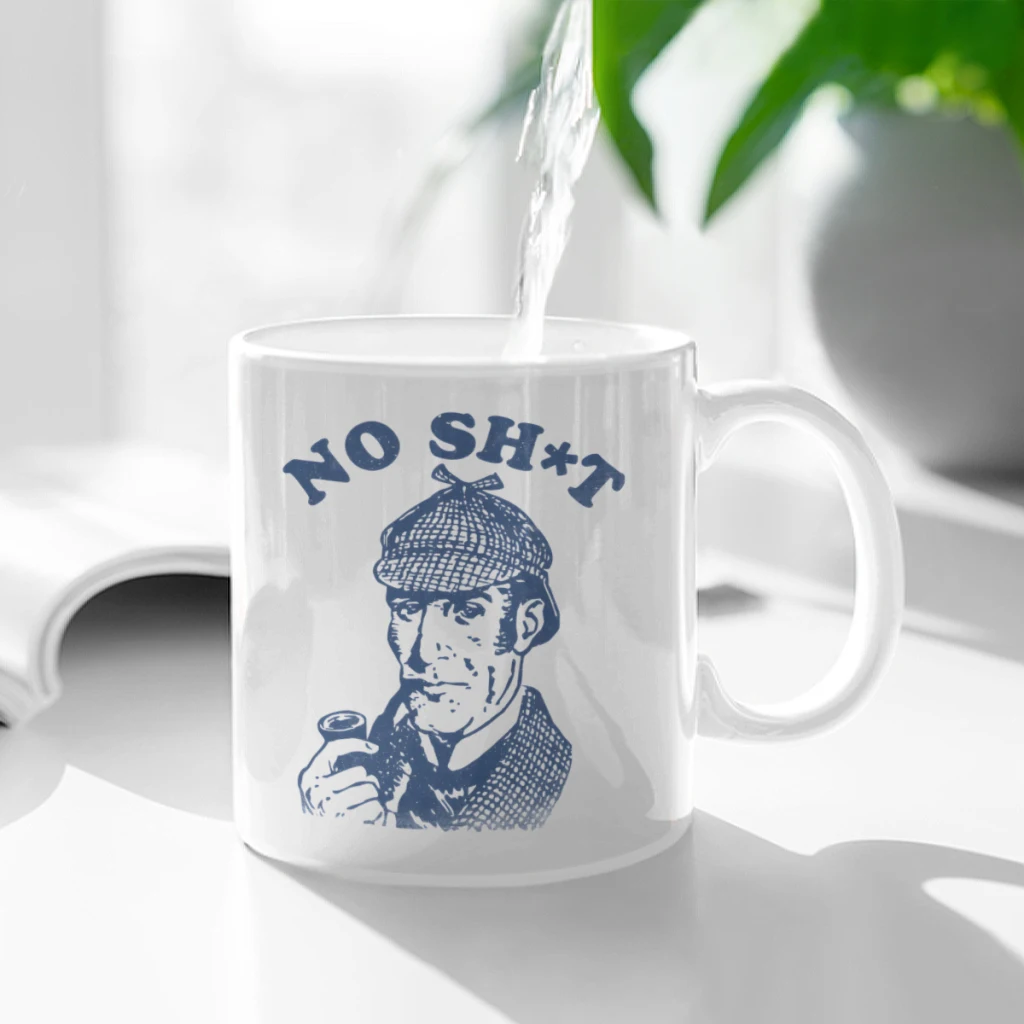 

No Sht Sherlock Ceramic Cup Coffee Oatmeal Breakfast Cup Creative Personality Mug