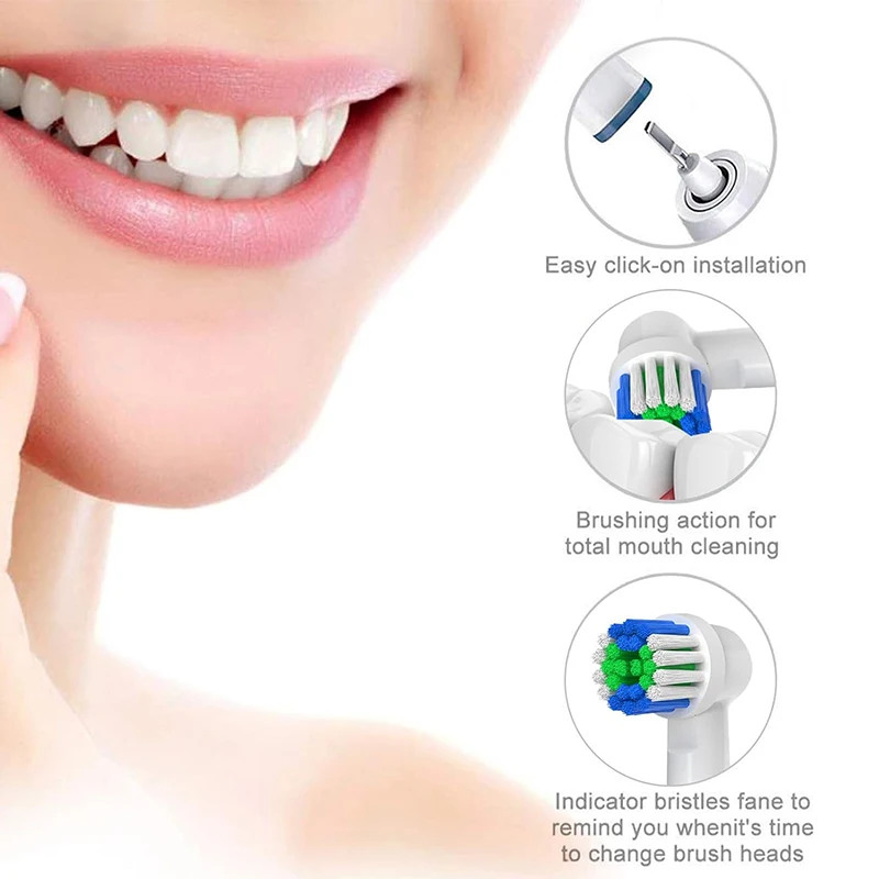 Confezione da 20 testine di ricambio per spazzolino da denti nere compatibili con testine per spazzolino elettrico orale B professionali morbide e pulite