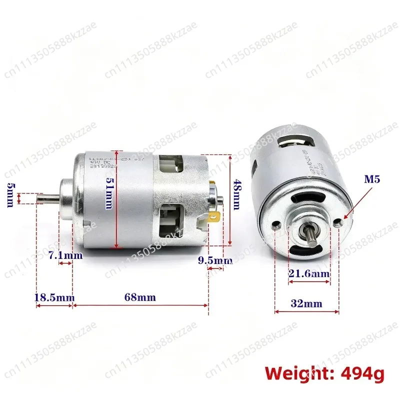 High Power RS-887 Motor 36V 40V DC High Torque Brush Cutter Electric Tool Chainsaw Motor
