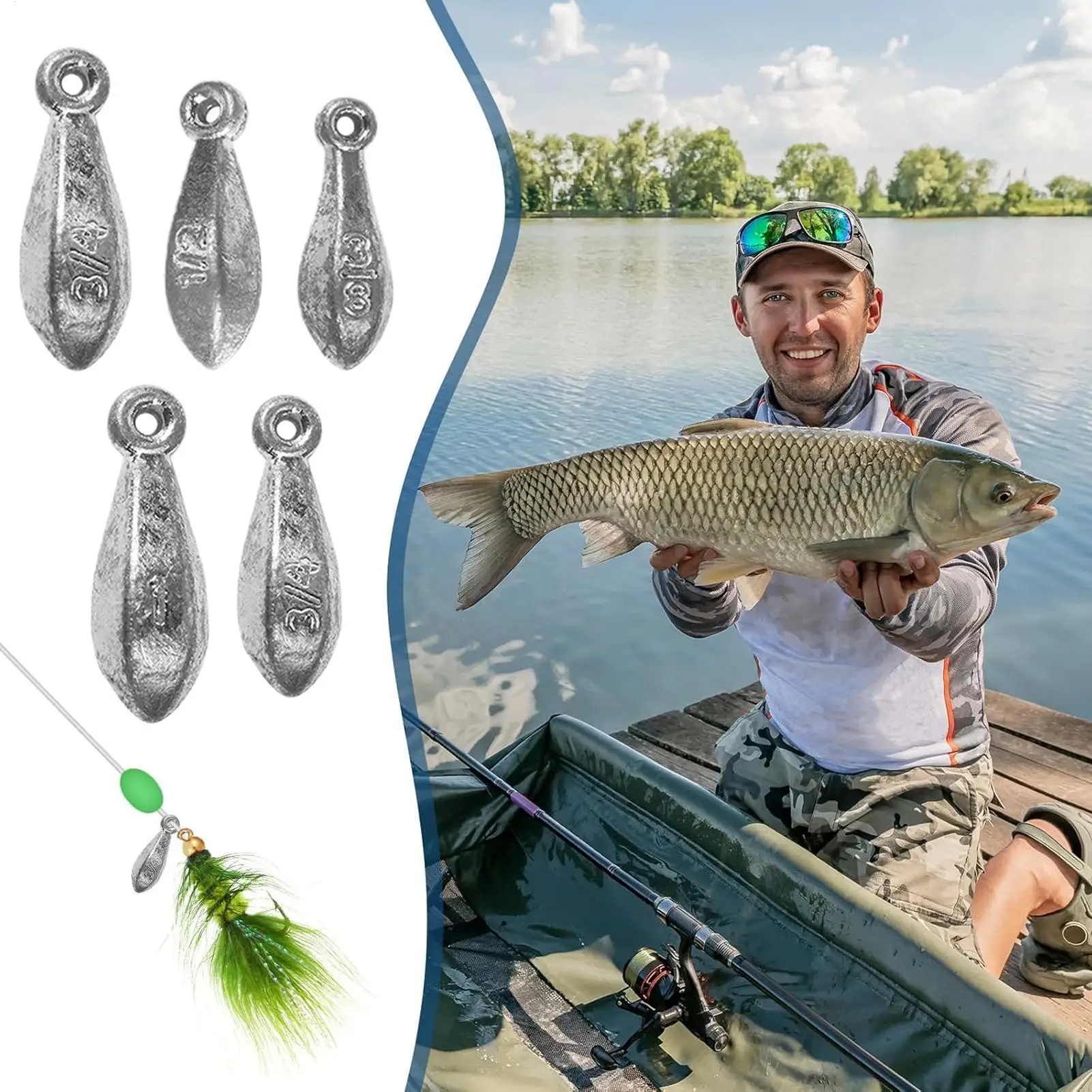 

Набор утяжелителей для троллинга, 35 высокопрочных рыболовных аксессуаров для ловли окуня, летающей форели, морской пресной воды