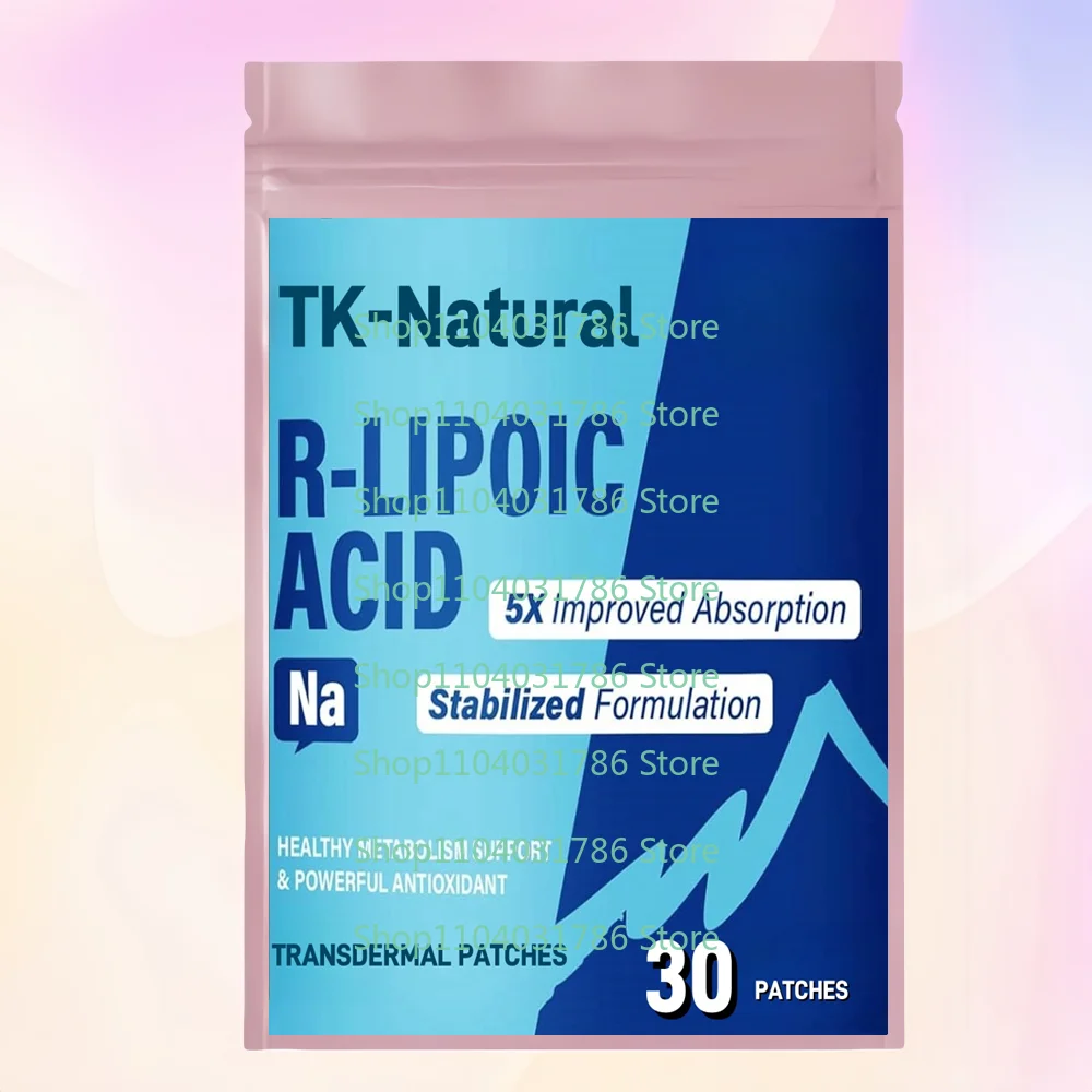 

30 трансдермальных пластырей с R-липоевой кислотой (Na) для поддержания здорового метаболизма