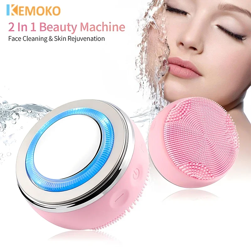 

EMS Electric Facial Cleansing Brush Facial Exfoliating Cleaner Brushes Skin Tightening Face Silicone Home cosmetic instrument