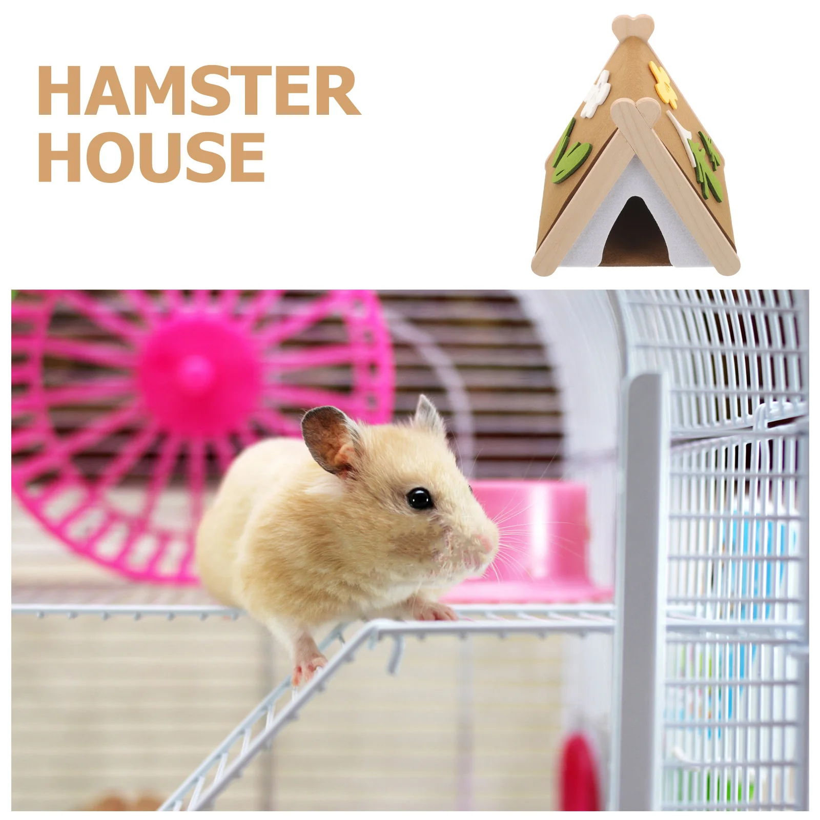 

Hamster Winter Hideout Felt House Small Animal Sleeping Tent Cute Warm Hamster Hideout Small Pet Supply Pet Sleeping Tent