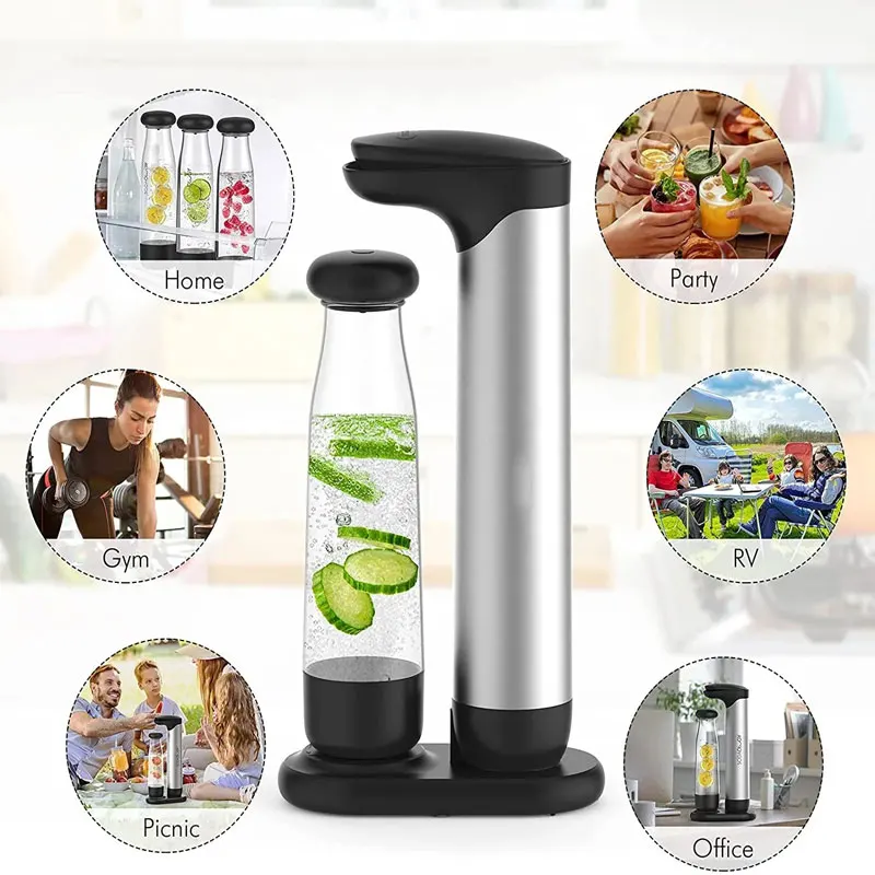 Household Soda Water Machine Carbonated Beverage Gas Making Machine Bubble Water Device Portable Soda Tool Outdoor Home Office