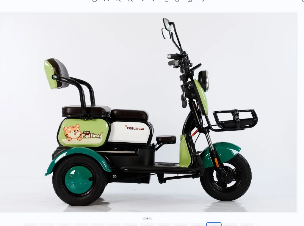 Atacado personalizado de 3 rodas dobrável triciclo elétrico de passageiros scooter de três rodas para adultos