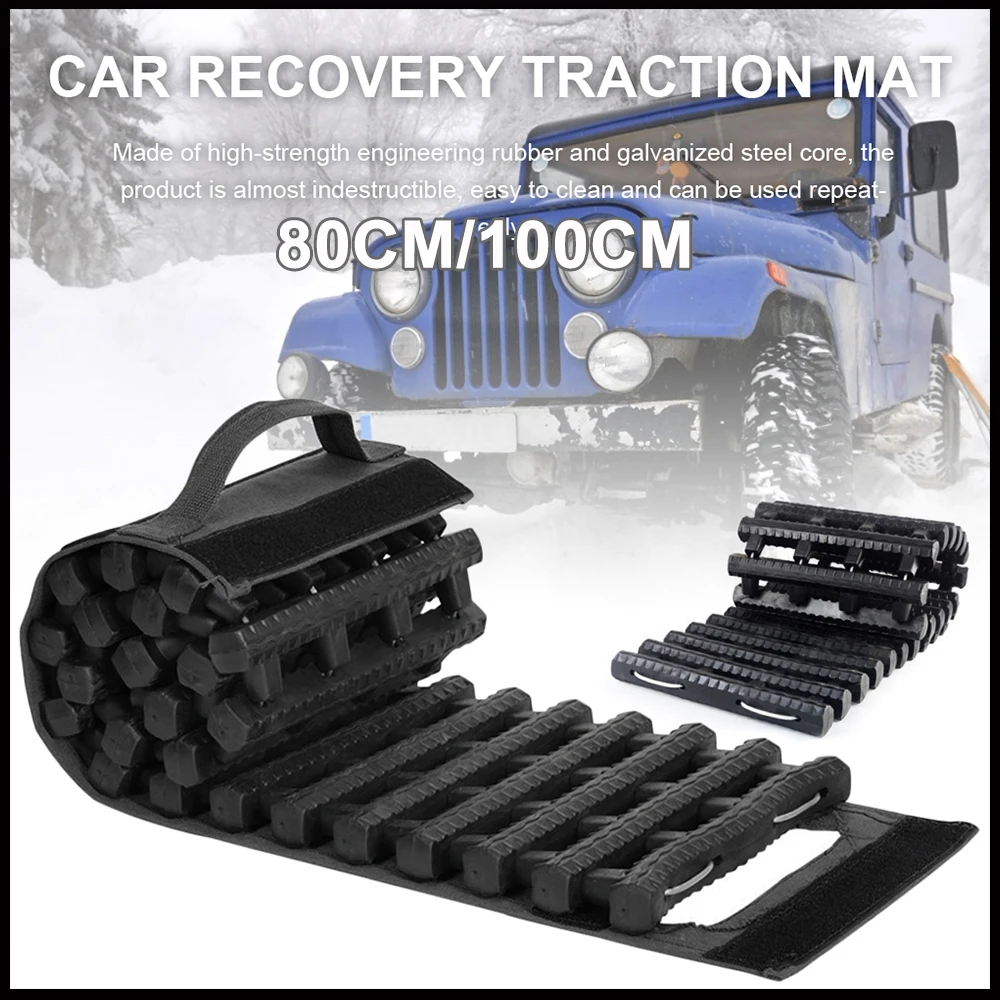 Universal Car Grip Tracks Traction Mat Recovery Traction Mat Portable Emergency Track Tire Ladder For Ice Snow Sand Off-Road