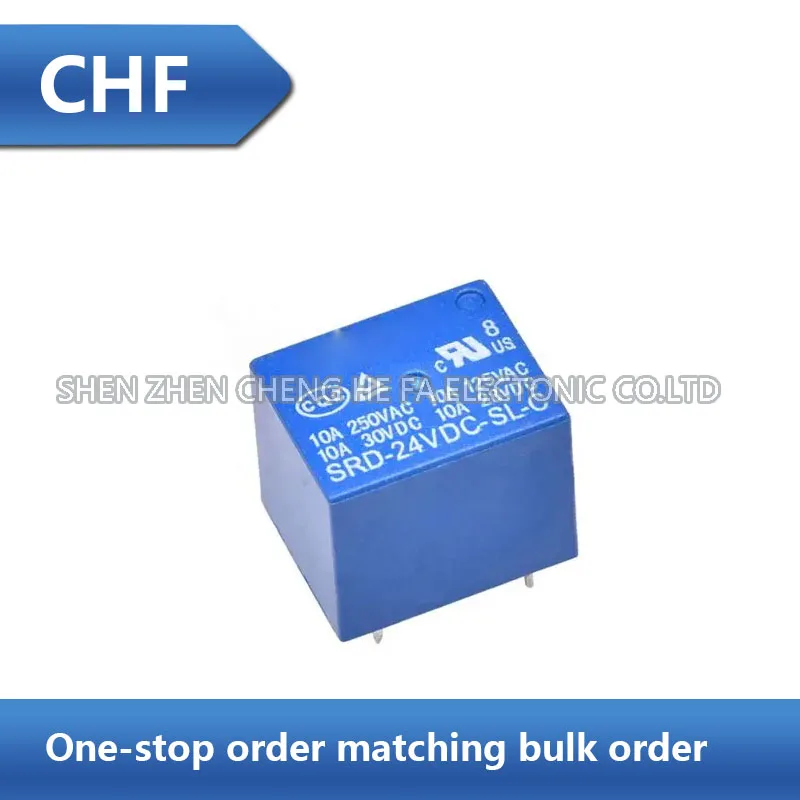 5PCS SRD-24VDC-SL-C 5-pin 10A one on one off Songle relay brand new original stock
