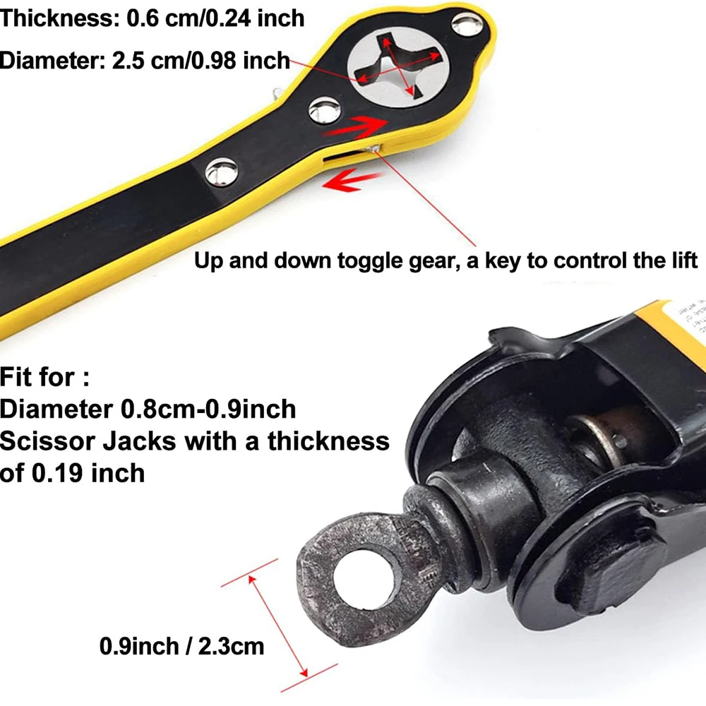 Universal Car Mounted Crank Handle Accessories with Car Tools Jack Handle Lever Labor-saving Wrench Tool