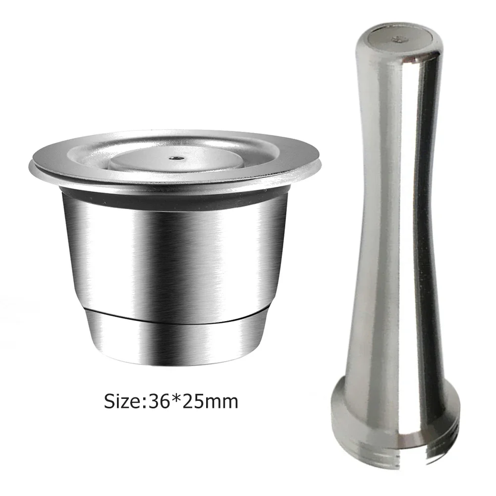 Reusable for Stainless Steel Refillable Coffee Capsule + Coffee Tamper Cop coffee Burr coffee grinder Ice coffee maker