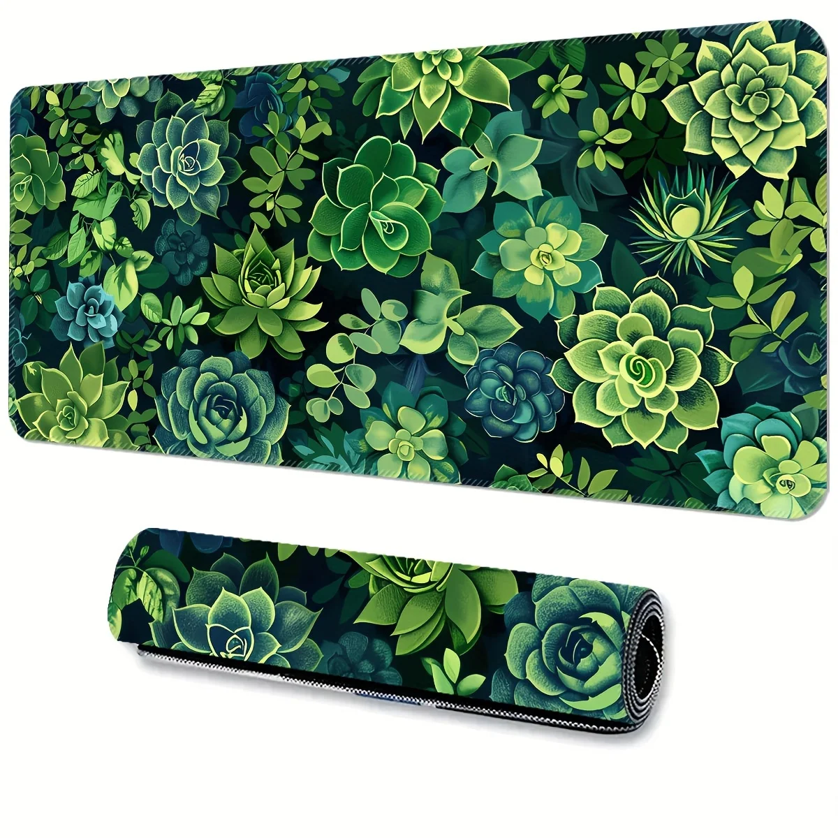 Succulent Mouse Pad,Non-slip and Waterproof Gaming Mousepad,Office Decorative Desk Mat, Perfect Gift for Friends Kawaii Desk Pad