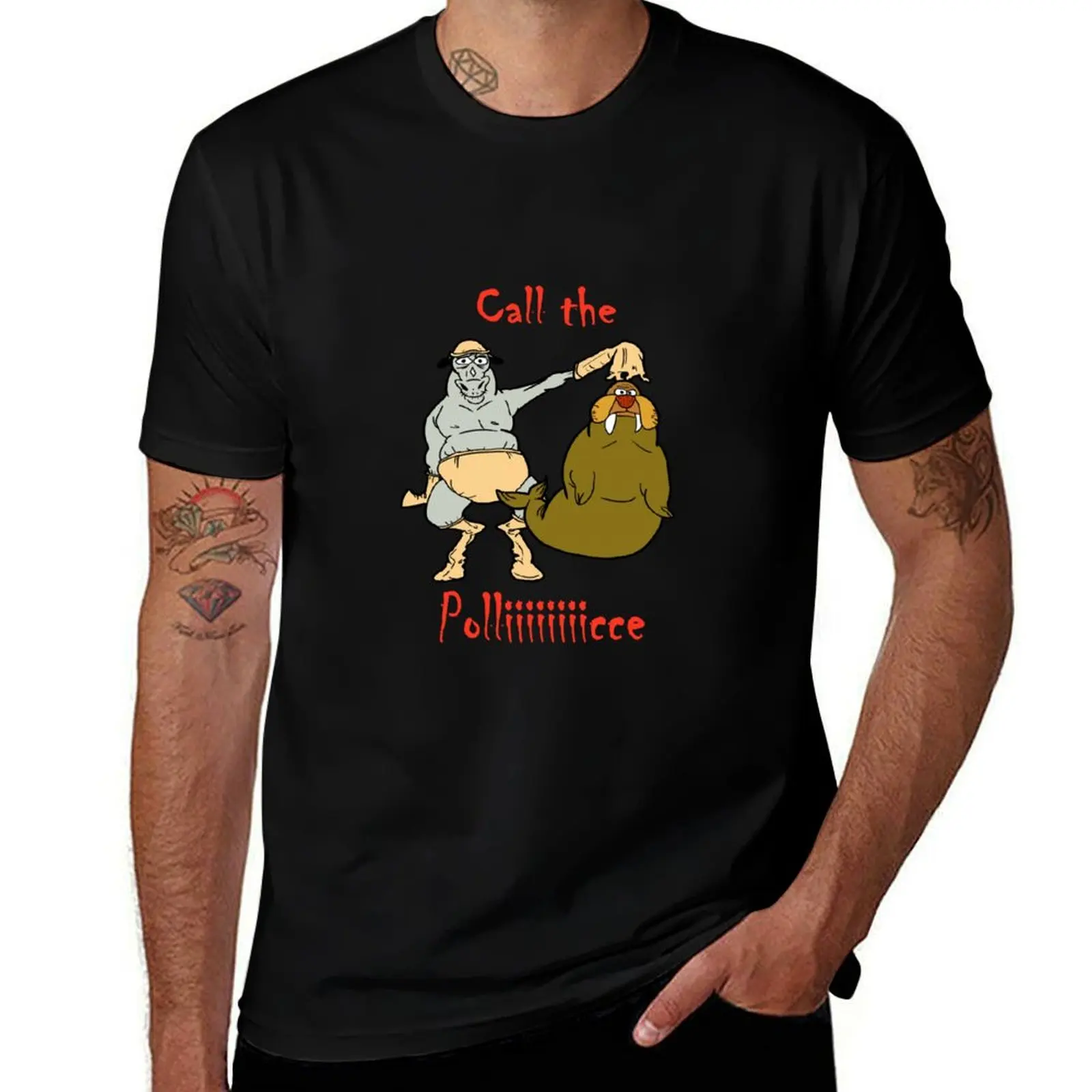 

Call the police! T-Shirt oversize t-shirts man luxury clothing labubu new edition plus size men clothing