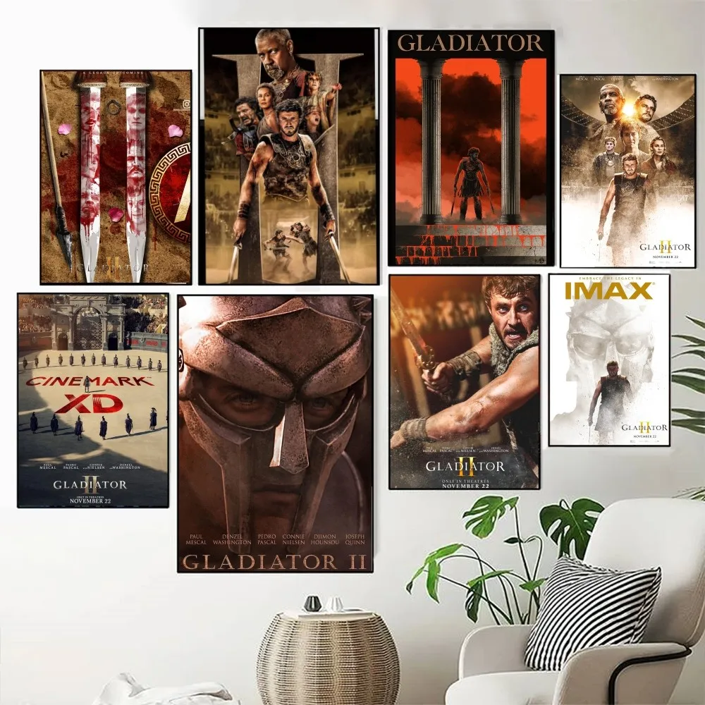 G-Gladiator 2  Poster Fancy Wall Sticker for Living Room Bar Vintage Decorative Painting Middle