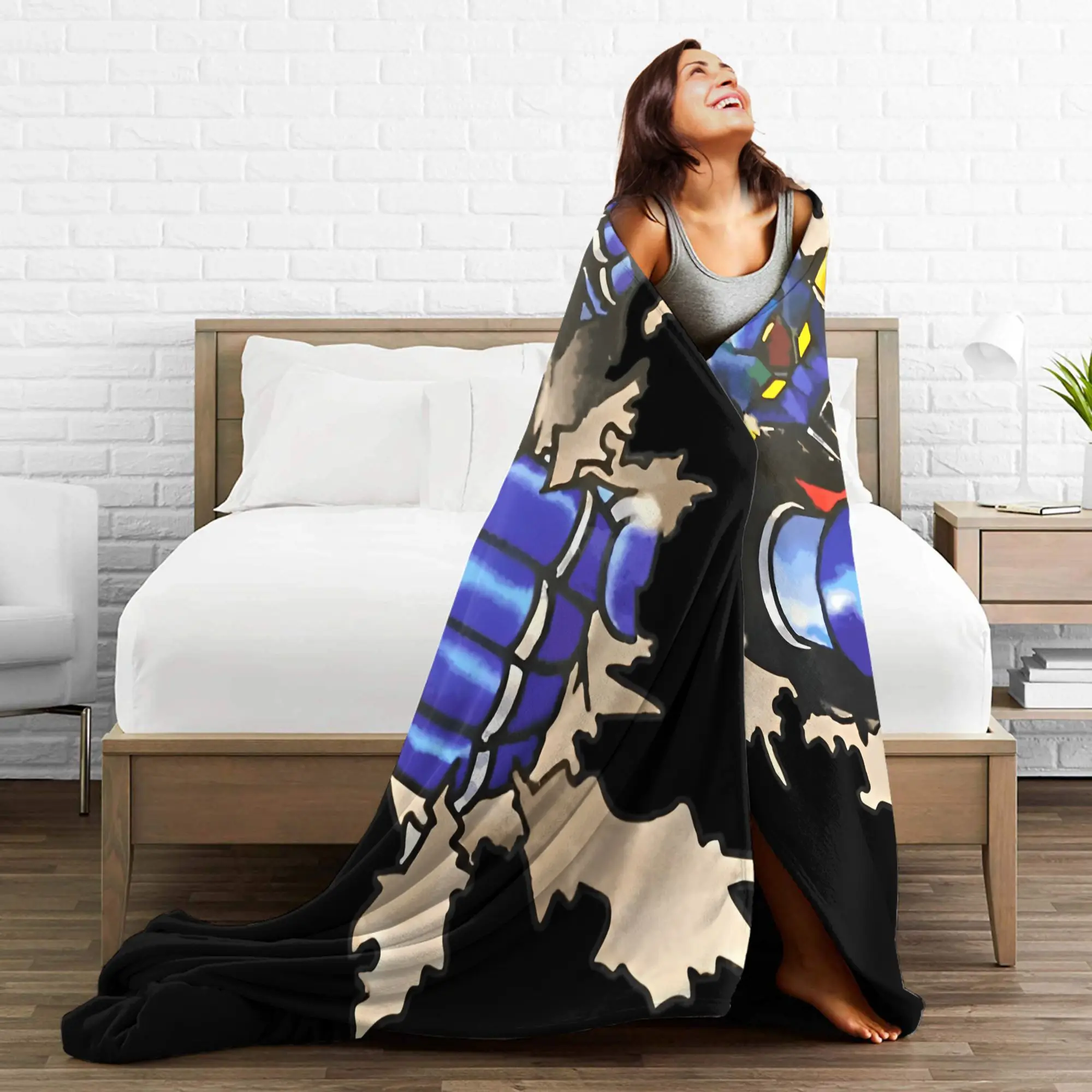 Coperta super morbida per ragazzi, biancheria da letto MazingerZ da campeggio, copriletto in flanella fuori carta per camera da letto, comoda copertura per divano letto