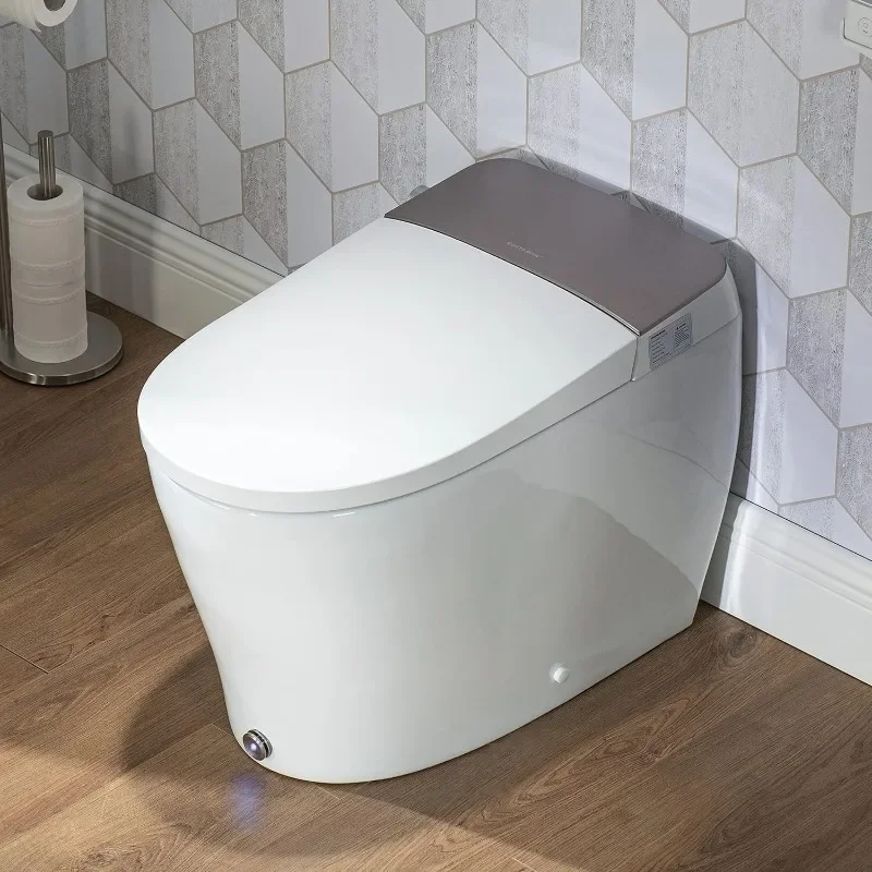 Smart Toilet with Bidet Built-in, Auto Open/Close/Flush,Tankless Bidet Toilet for Bathrooms, Modern Toilets with Remote Control