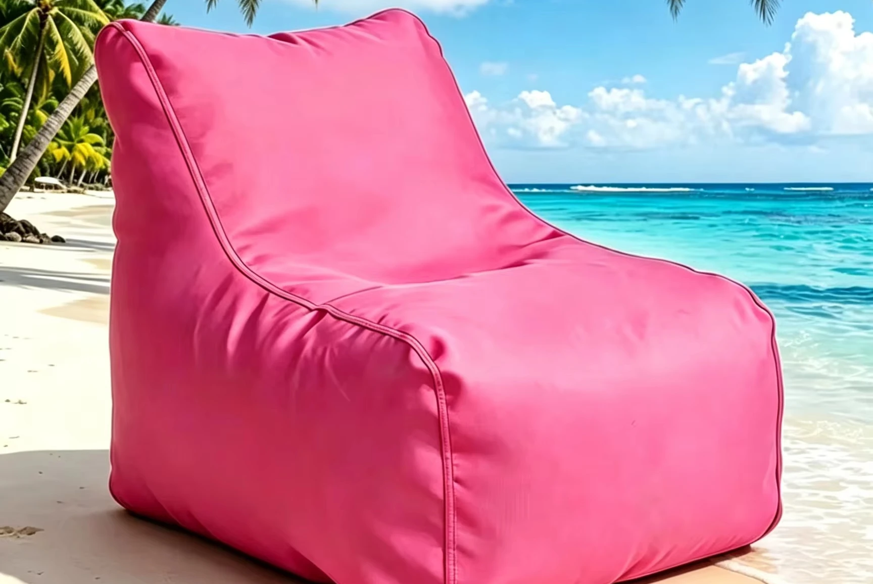 & Outdoor Lounge Sofa Beach Chair Light Luxury Style Oxford Fabric Waterproof EPP Fill Removable Washable Single Chaise Beanbag