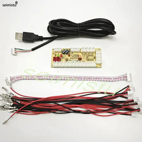 DIY Arcade usb zero delay Encoder PC to Joystick Arcade Rocker Circuit Board Control Module for PS2 PS3 with Cable Push Button