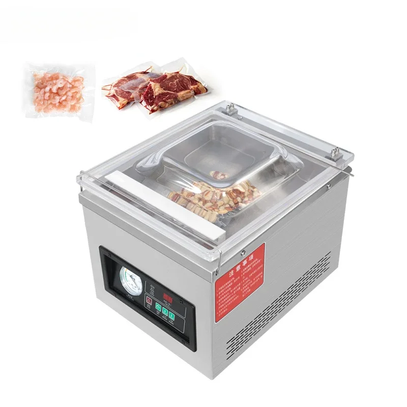 DZ-260 Stainless Steel Food Pork Vacuum Sealed Bag Sealed Packaging Machine Food Packaging Machine Desktop Sealed Vacuum Machine