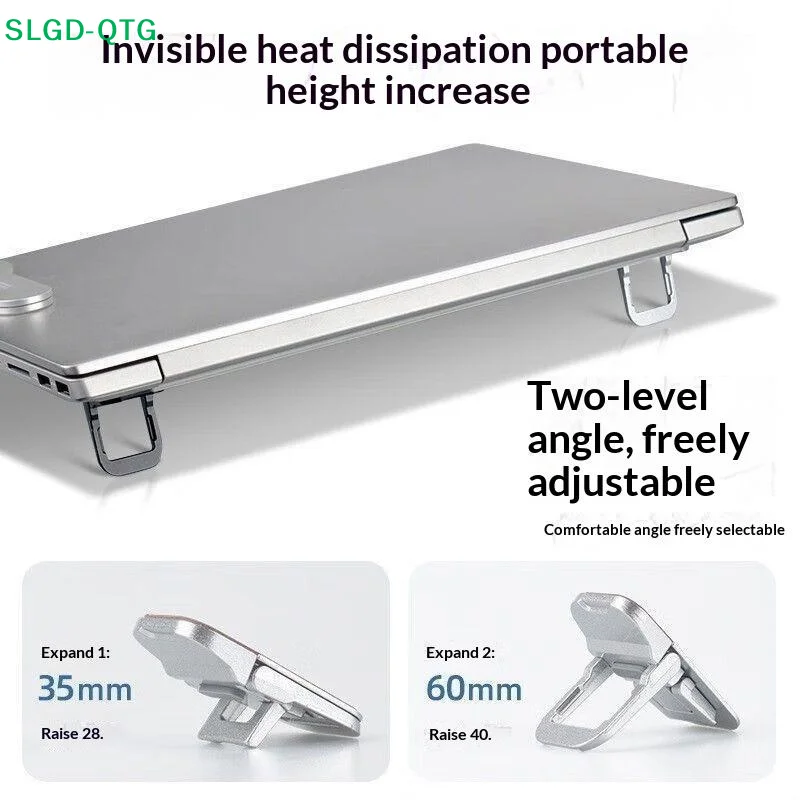 Hot! [New] 1 Pair Mini Portable Folding Legs Laptop Stand Invisible Holder For Notebook Support Keyboard Holder DIY Accessories