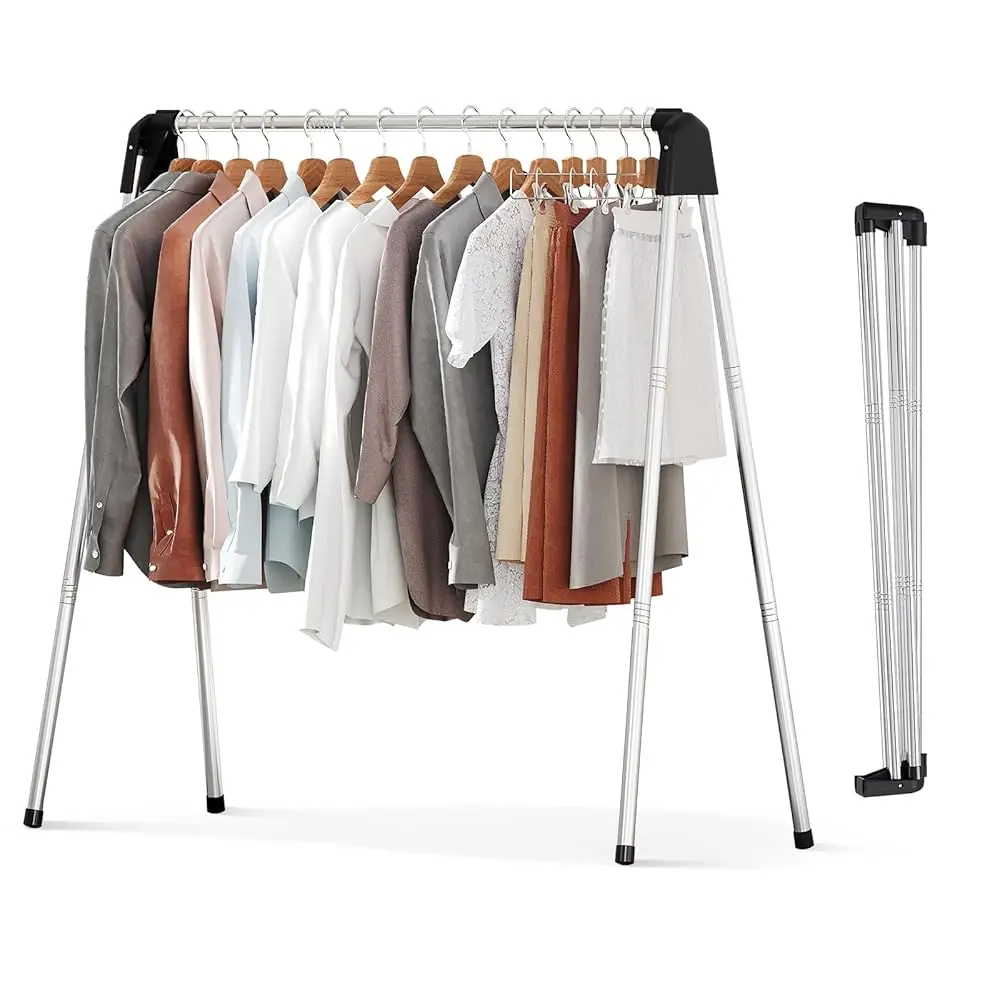 

Free ShippingFoldable Clothes Drying Rack, 55'' Collapsible Laundry Clothes Airer Width Heavy Duty Hanger for Sweaters Baby Clot