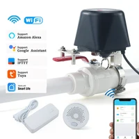 Válvula de Gas inteligente Tuya WIFI de 1/2 "", 3/4"", 1 "", temporizador de cierre de agua para jardín, controlador de riego con Sensor de agua/Gas, Alexa y Google