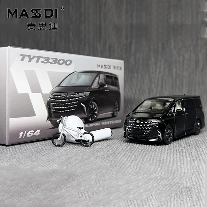 New Stock Masdi 1:64 2023 Toyota Alphard Mpv Simulation Alloy Miniature Die-Cast Car Model Custom Children'S Toy Collection Gift