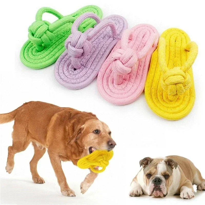 Cotton Slipper Rope Toy for Small Large Dogs Pet Teeth Training Molar Toys Dog Chewing Toy Interactive Dog Toy Dog Accessories