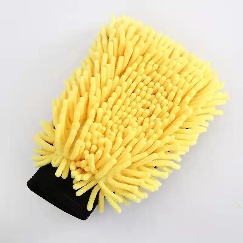 Coral Fleece plus-Sized Double-Sided Car Wash Chenille Gloves Car Beauty Cleaning Does Not Hurt Car Paint Tools