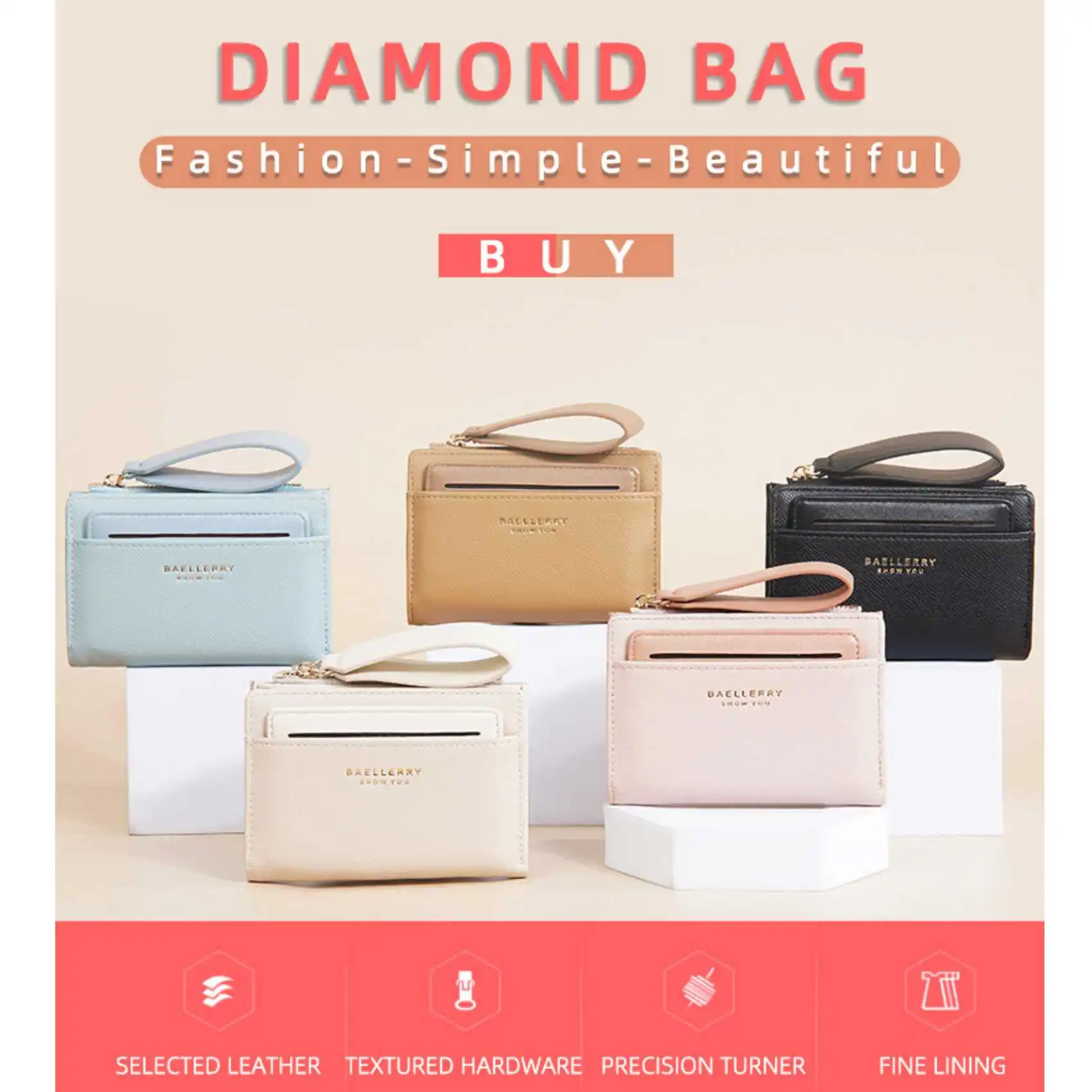 جديد Colorblock Bifold سستة مشبك عملة المحفظة جديد اليد المرأة محفظة صغيرة موضة حامل بطاقة متعددة الفتحات