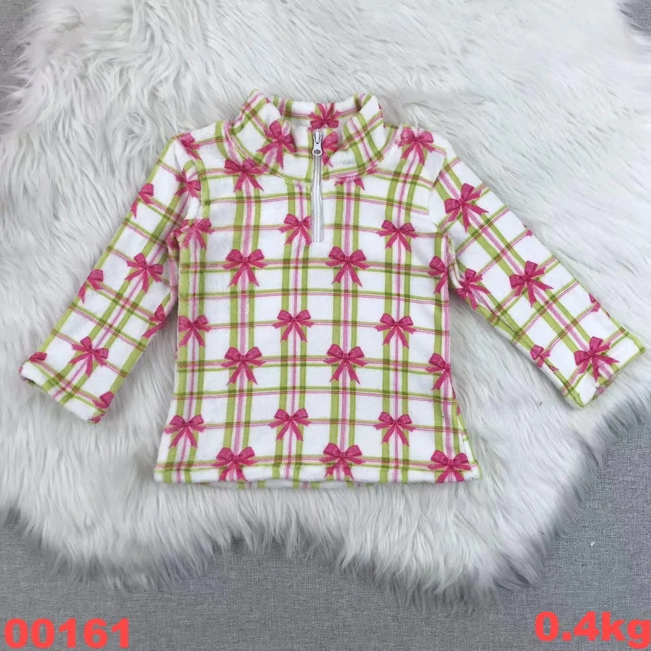 Warm Valentines Day bow pink girl baby clothes long pure cotton cold-proof childrens long-sleeved tops jackets