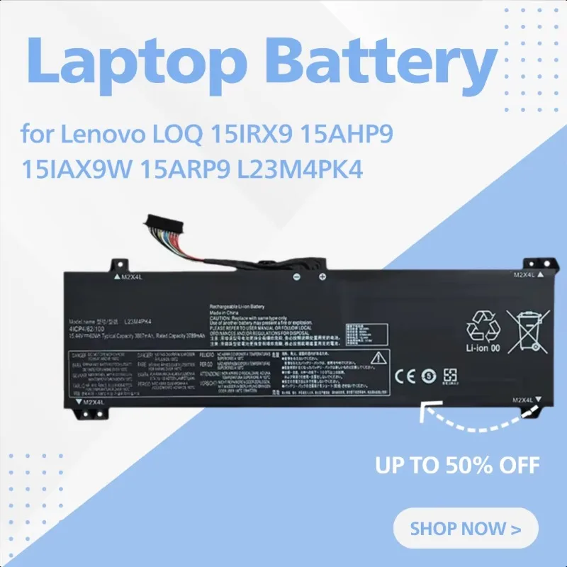 

Brand New Laptop Battery for Lenovo LOQ 15IRX9 15AHP9 15IAX9W 15ARP9 L23M4PK4