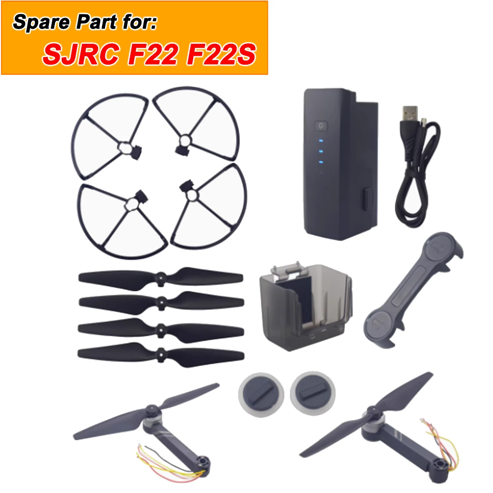 SJRC F22 F22S GPS Quadcopter Drone Spare Part Propeller Props / Protective Frame / Motor Arm / Landing Skid / PTZ protective cov