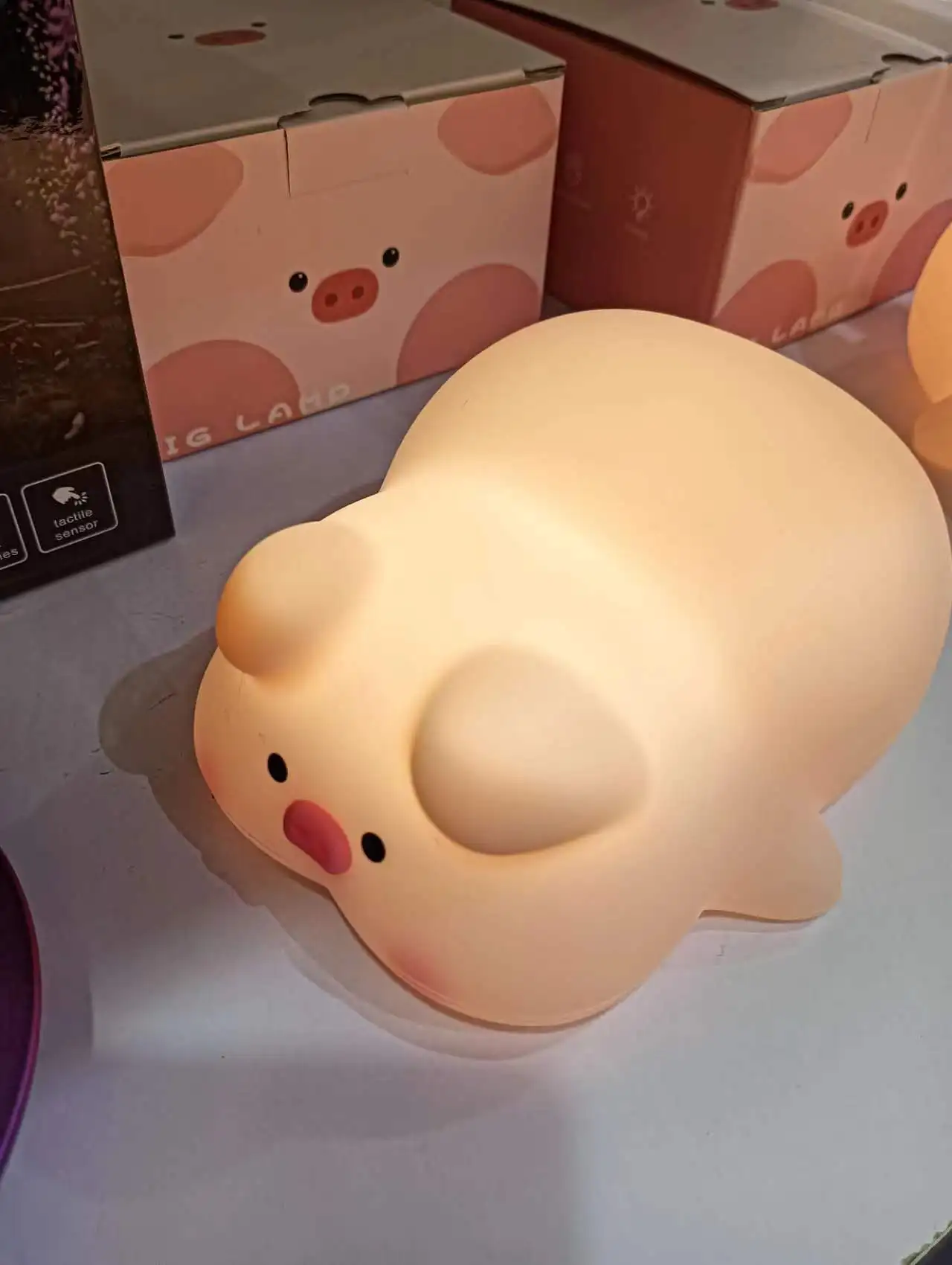 Pink Pig Touch Night Light