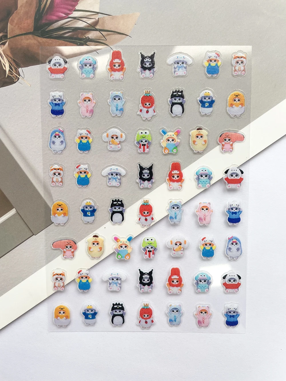 Pvc Mini Cute Vegetables Cat Stickers Cartoon Cat Sticker Funny Graffiti Decals Luggage Laptop Phone Case Guitar Birthday Gifts
