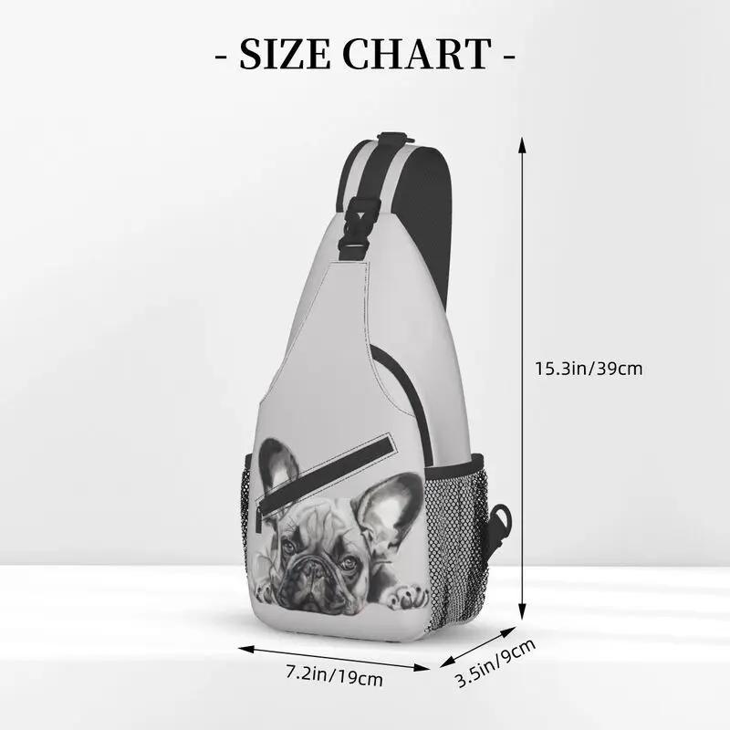 Franse Bulldog Frenchie Dog Sling Crossbody Rugzak Mannen Custom Schoudertas Voor Reizen Wandelen Dagrugzak