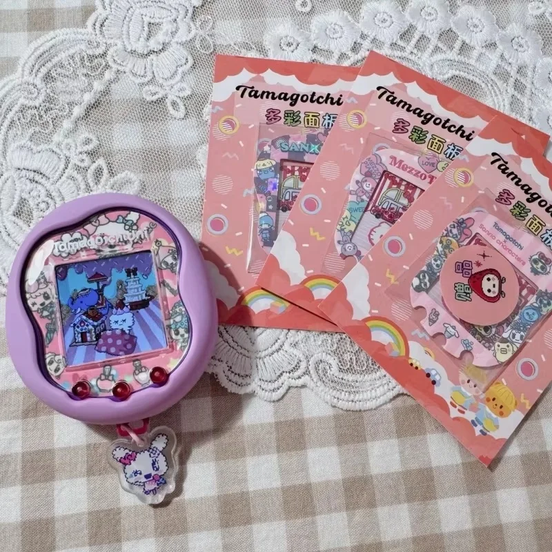 New Sanrio Tamagotchi Uni Faceplate Silicone Protective Film Kawaii Sticker Cute Hellokitty Tamagotchi Protective Ornament Gifts