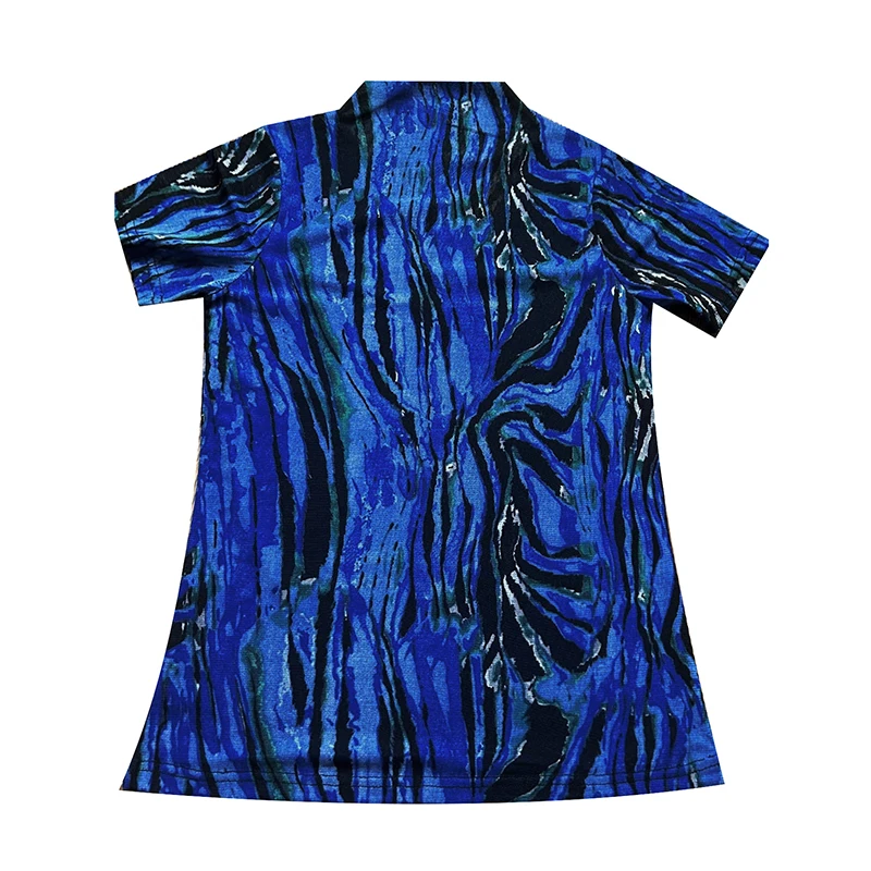 MadBlack-Women European T-Shirt, Sexy Mock Neck Geometry Print, Vintage Short Sleeve Slim M-3XL Thin Tee, 2026 Summer T68337CC